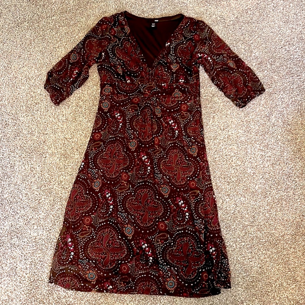 H&M V-Neck Floral Dress Size 10